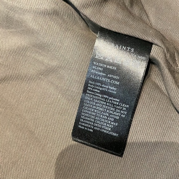New with tags Allsaints Watson Biker Jacket - US0 - Picture 5 of 6